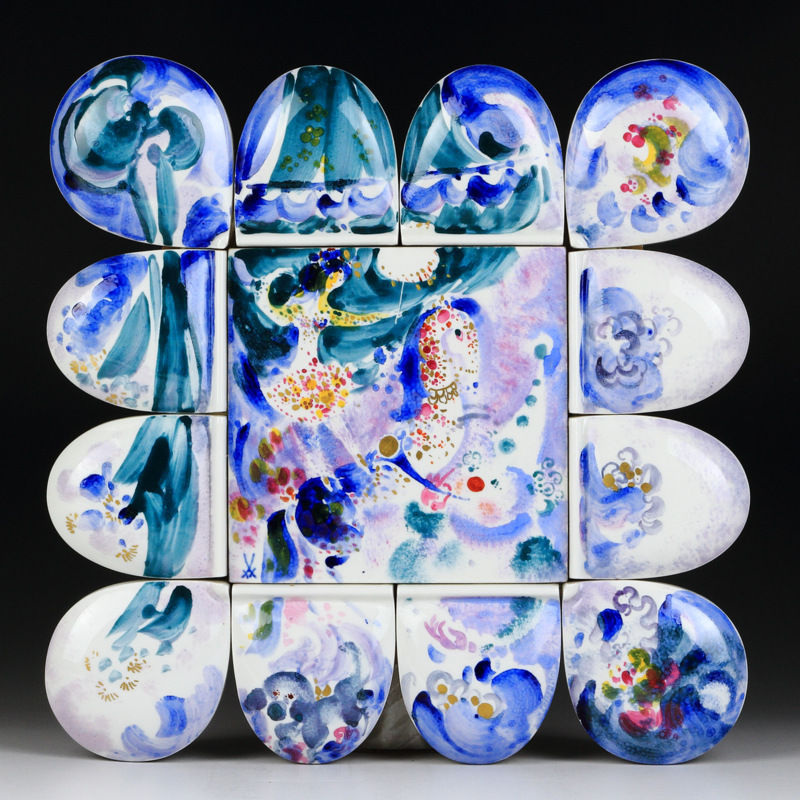 マイセン 大型陶板画 メルヘンサーカス アラビアンナイト作者 HW