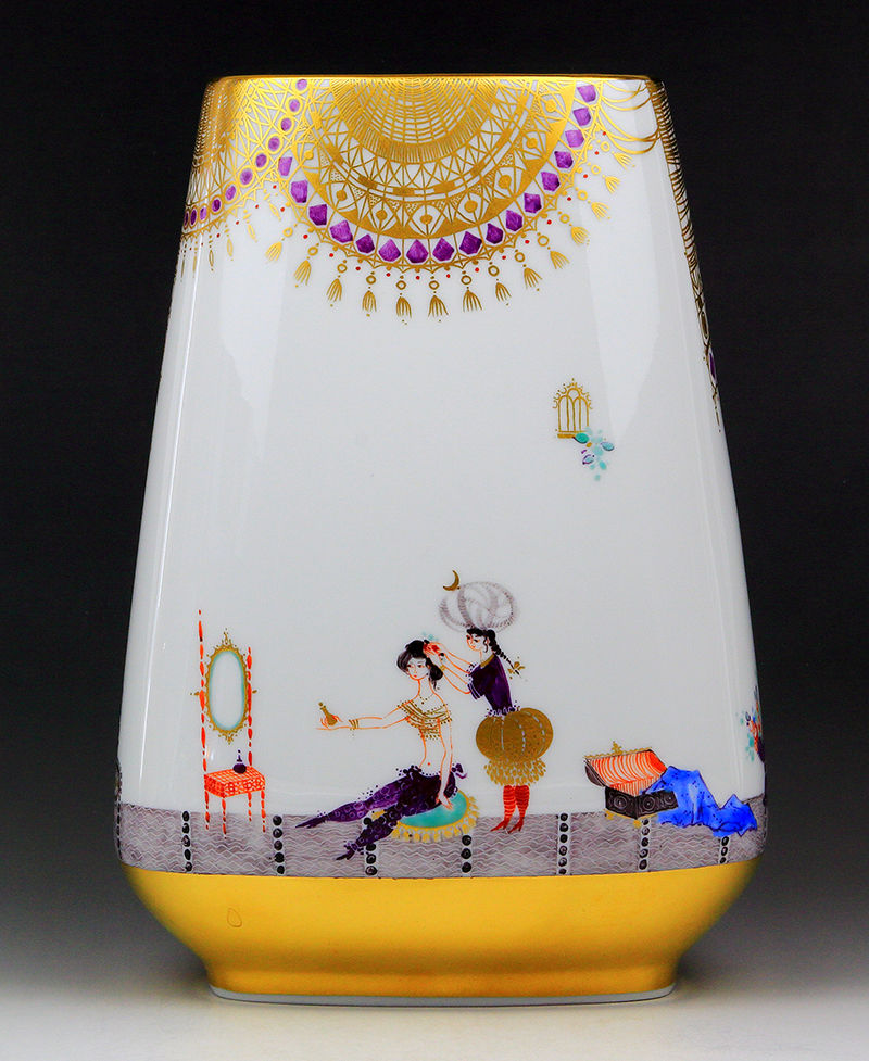 マイセン アラビアンナイト 花瓶 H・ヴェルナー 参考価格140.4万