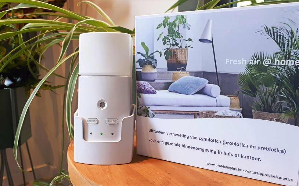 Thumbnail: Compact en stijlvol toestel om probiotica te vernevelen door de kamer I Fresh Air @Home