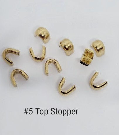Thumbnail: #5 Gold Top Stopper for YKK #5 Metal Zipper