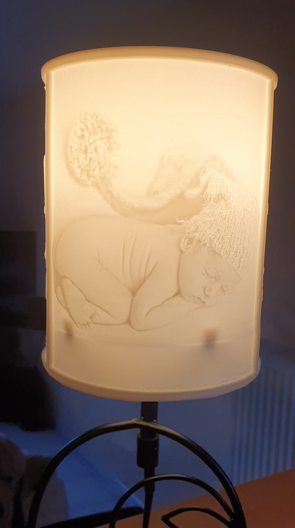 Miniature : LAMPE VISAGE ABAT JOUR DROIT