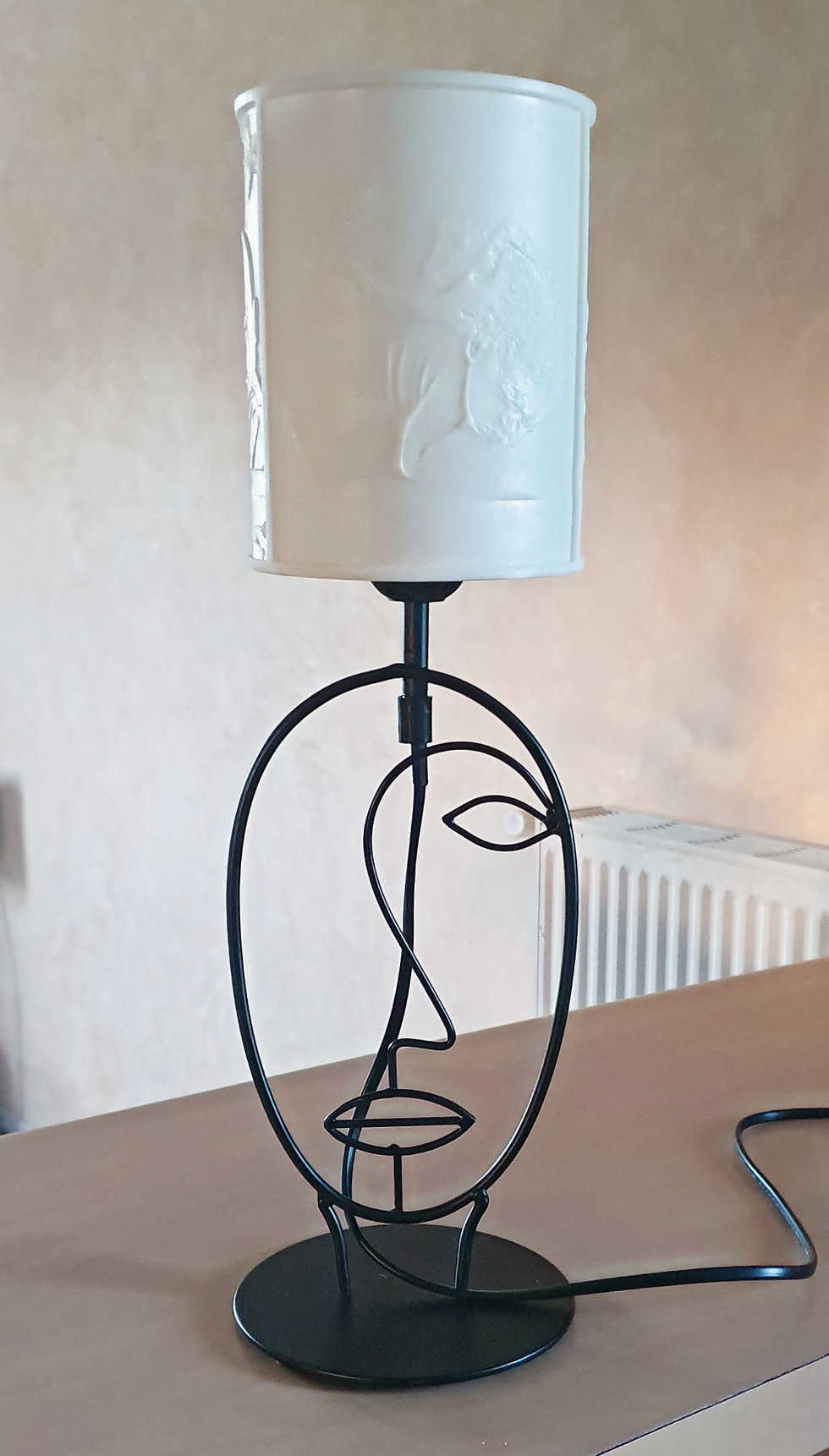 Miniature : LAMPE VISAGE ABAT JOUR DROIT