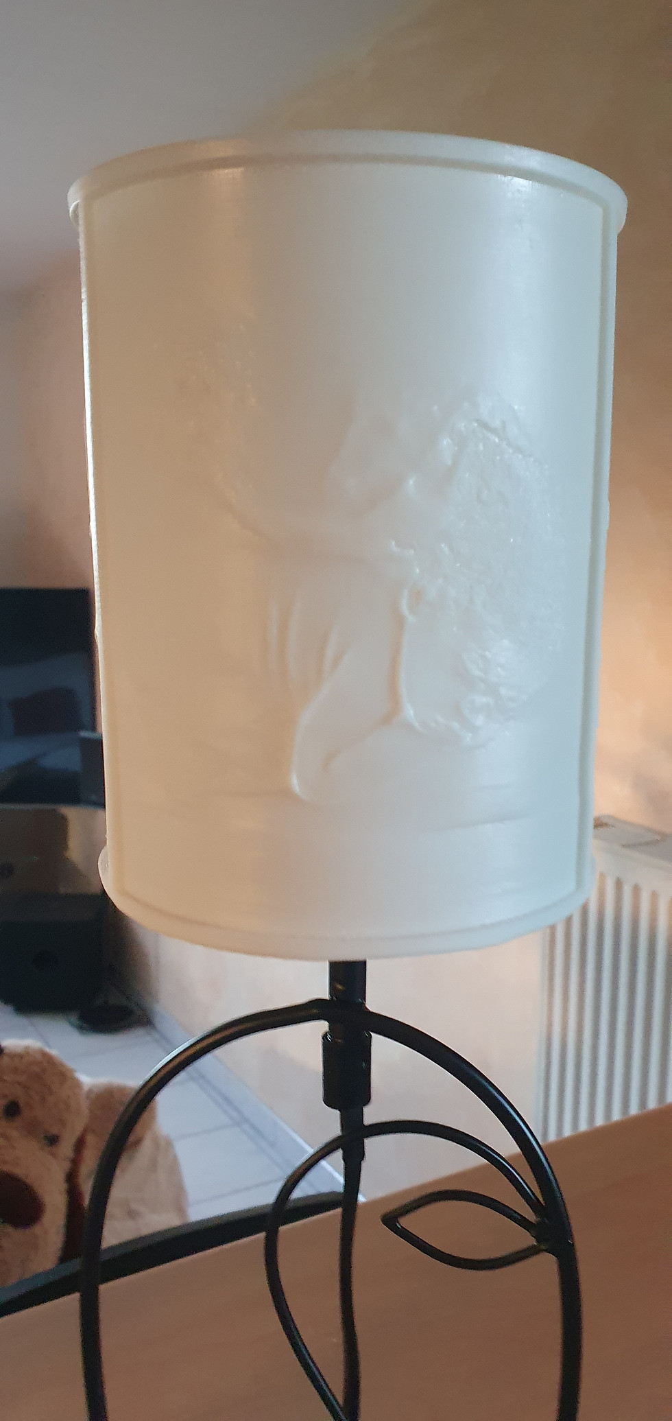 Miniature : LAMPE VISAGE ABAT JOUR DROIT