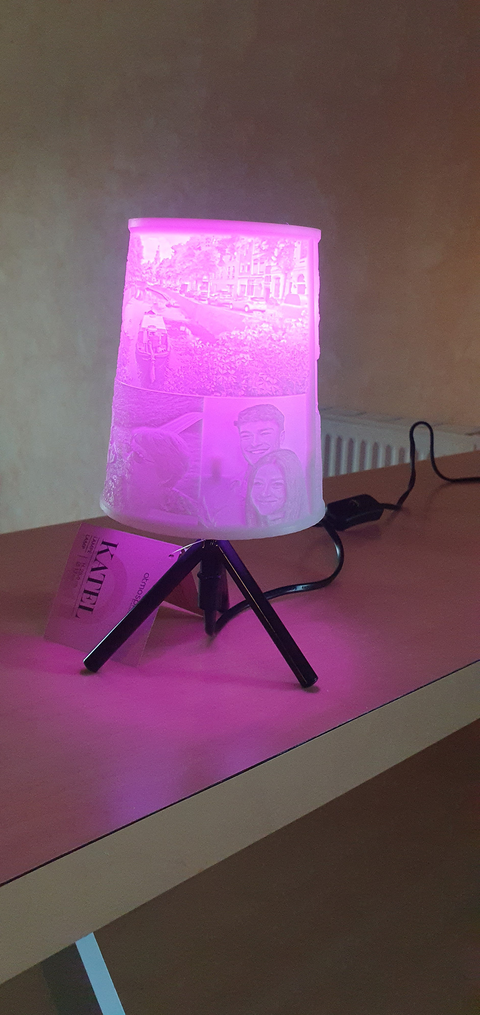 Miniature : LAMPE TREPIER ABAT JOUR CONIQUE
