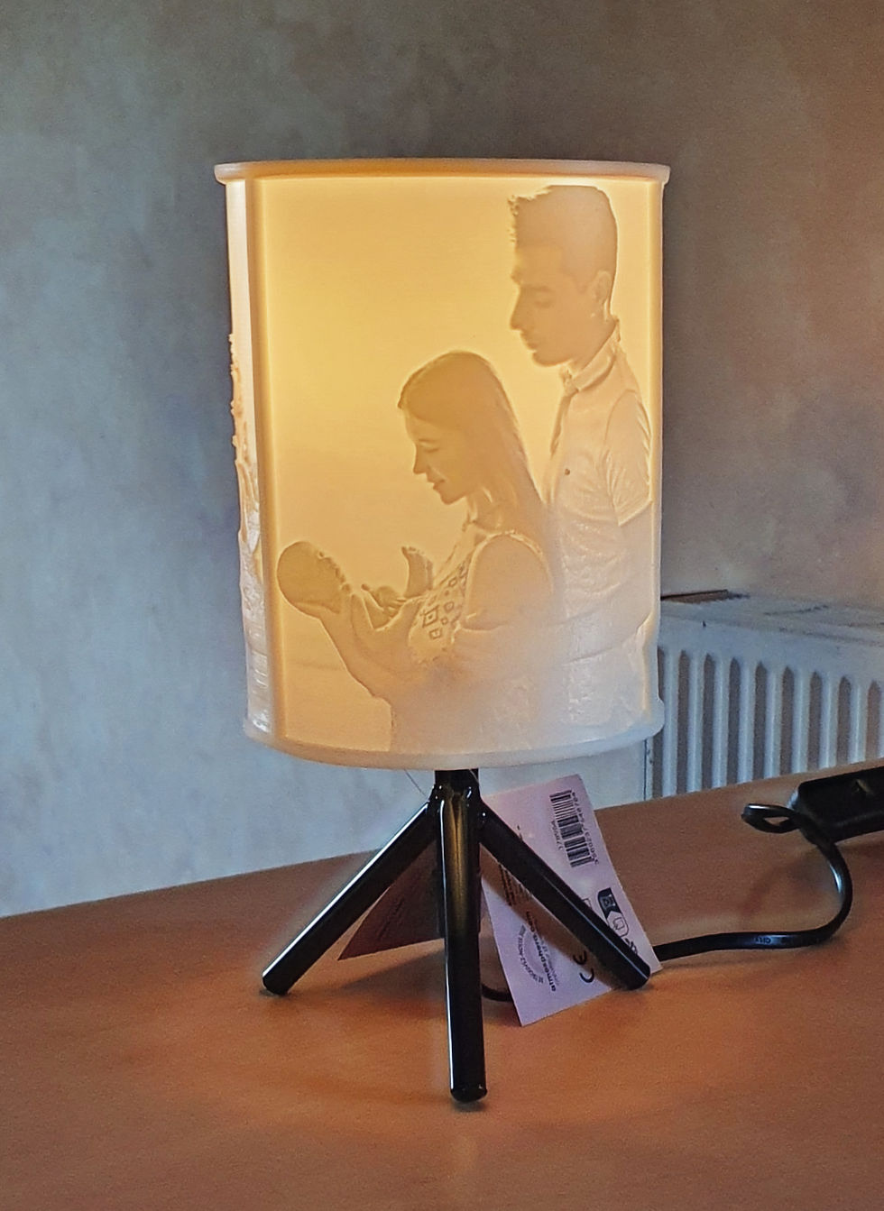 LAMPE TREPIER ABAT JOUR DROIT