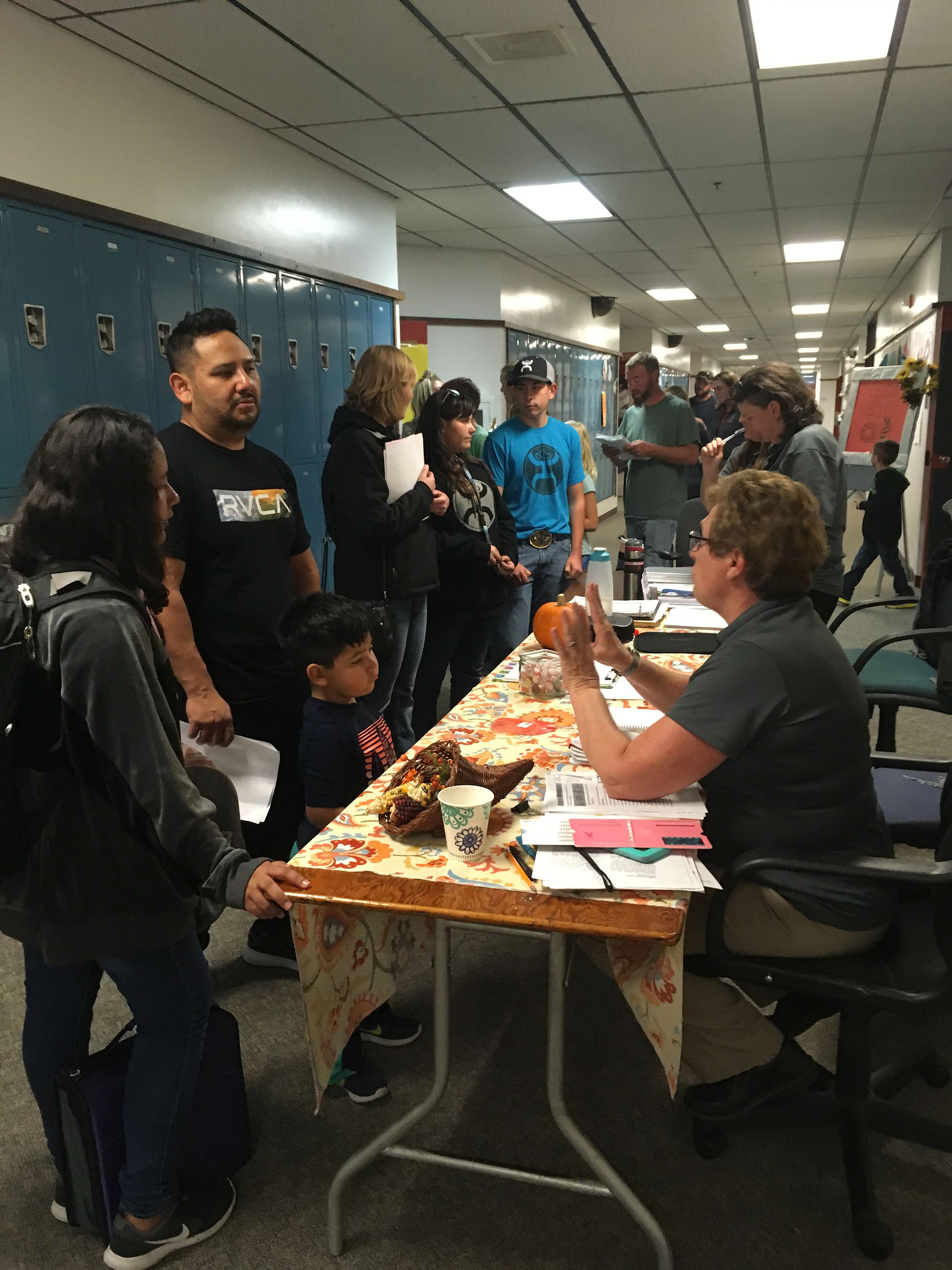 The teachers are all at BMS answering your questions and letting you know how your student is doing.