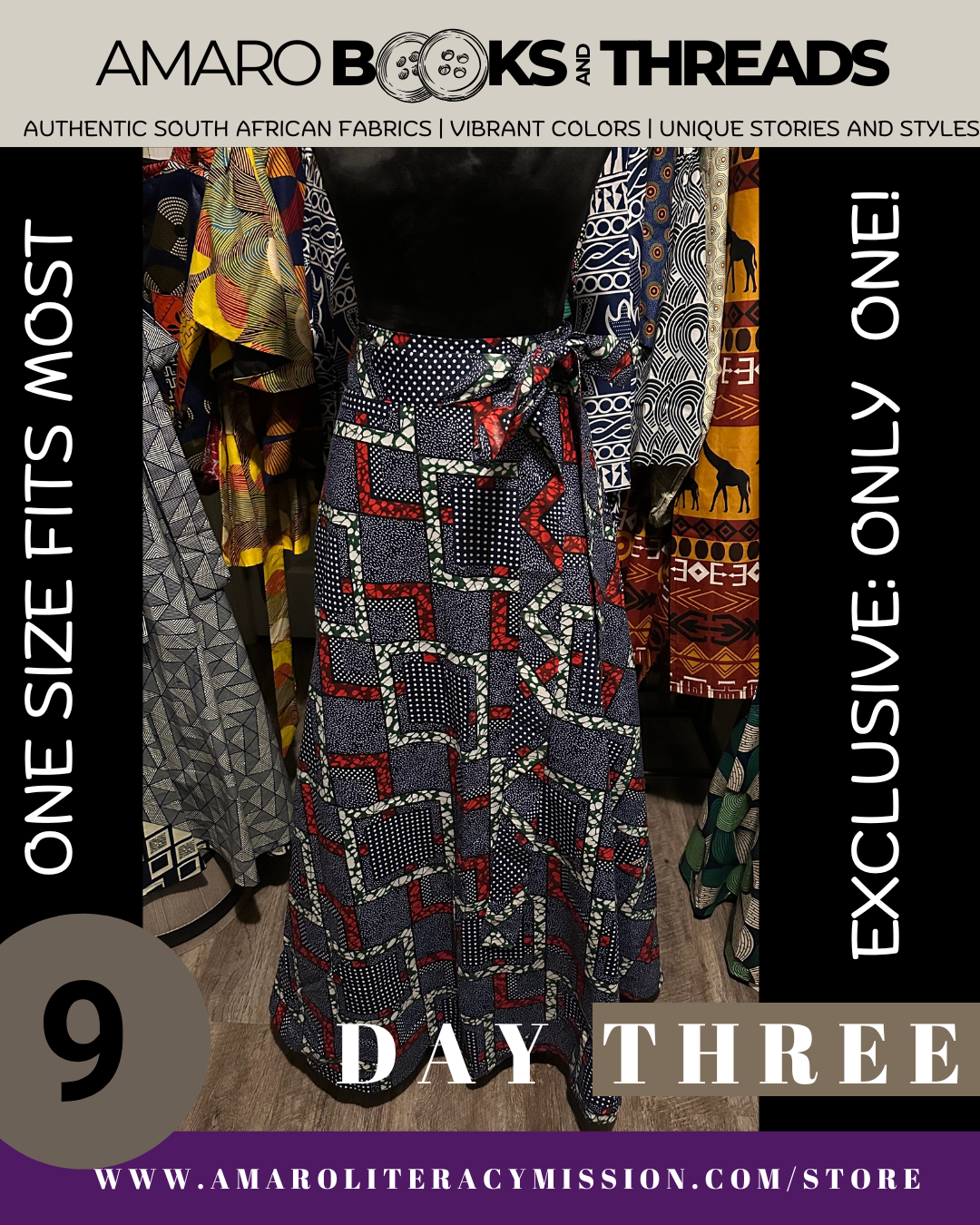 Wrap Skirt Long- D3I9