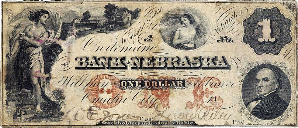 Abb. 6: 1 Dollar 18__, Bank of Nebraska (Haxby NE-60).