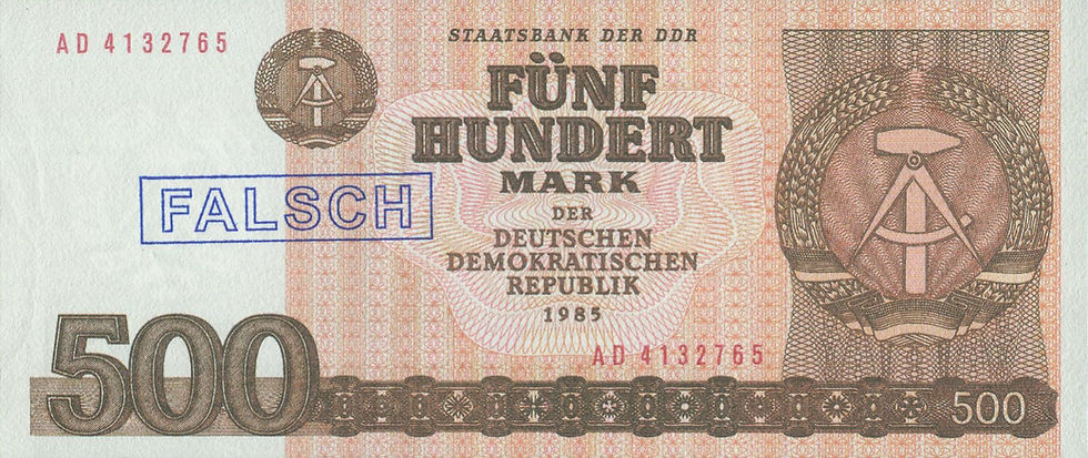 Geheimnisumwitterte 500-Mark-Noten der DDR