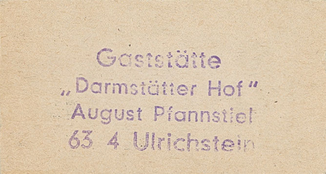 Rückseite mit Einlösungs-Stempel.