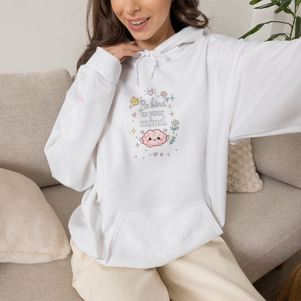 Thumbnail: Hoodie – "Be Kind to Yourself" Pastel Comfort Sweatshirt