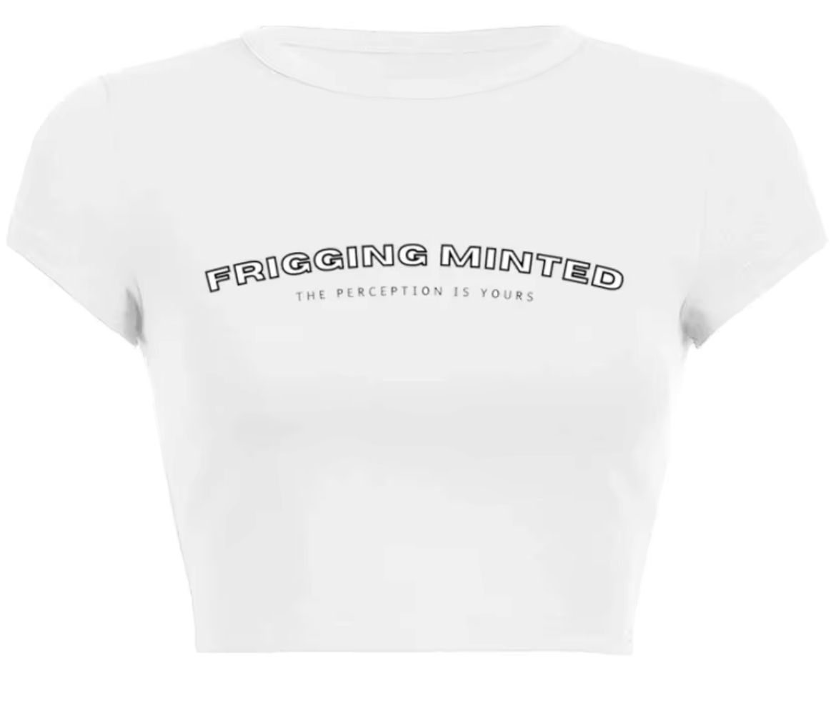 FM SLOGAN - Black (Crop) Tee