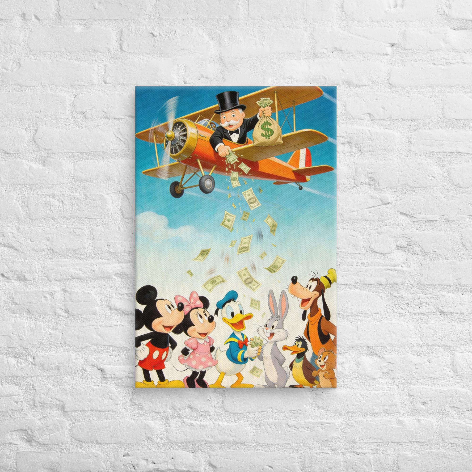 Monopoly Man & Cartoon Icons – Money Rain