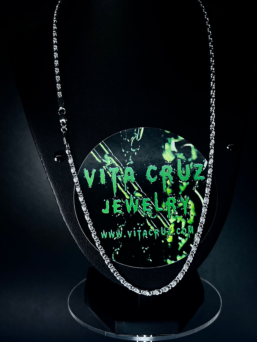Thumbnail: Silver Scroll Chain 20 Inch Necklace 