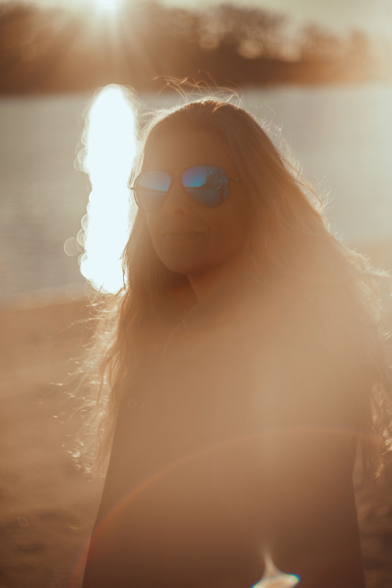 girl in sun flare