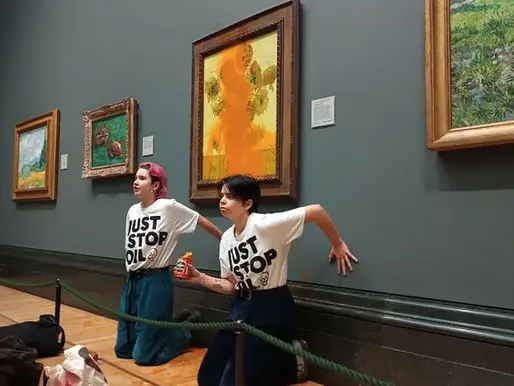 Climate activists throw soup on Van Gogh's 'Sunflowers' to protest fossil fuel extraction