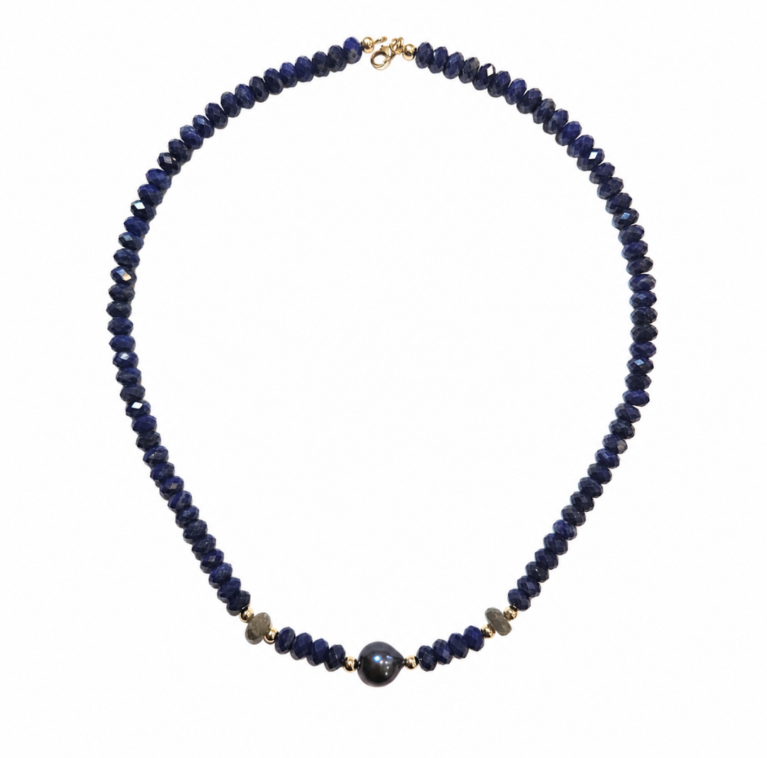 Lapis Lazuli and Pearl Necklace