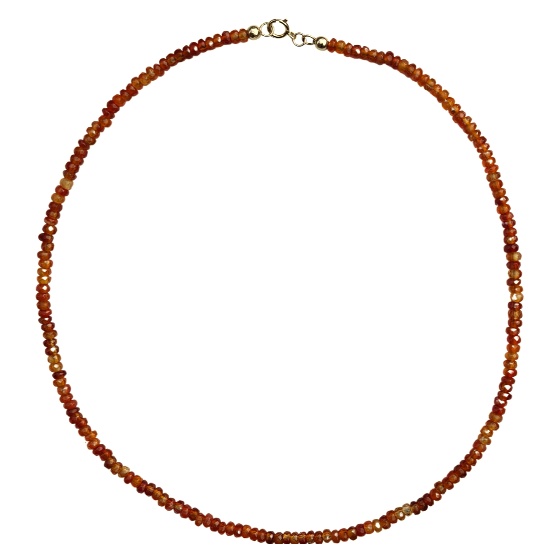 Gargantilla de piedras preciosas de cornalina