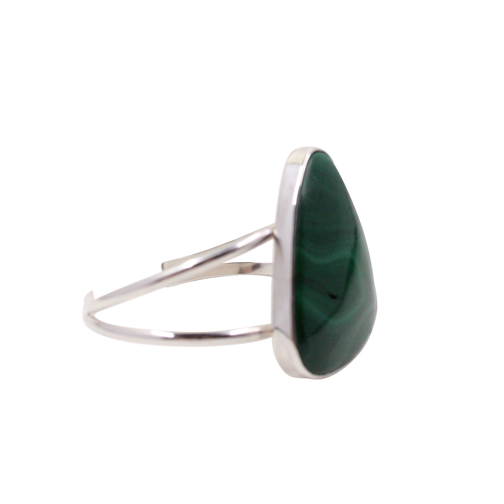 Malachite Sterling Silver Bracelet