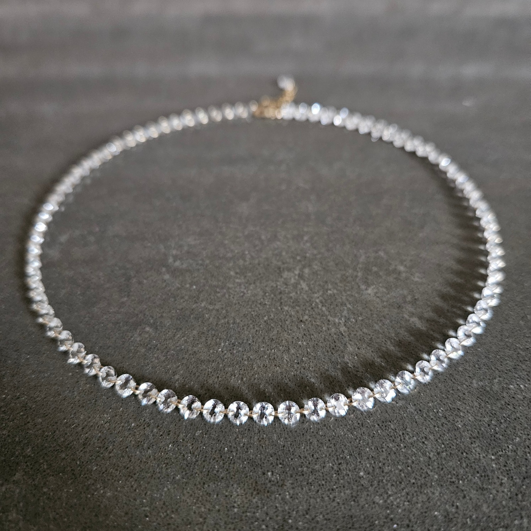 Pierced Gemstone Necklace