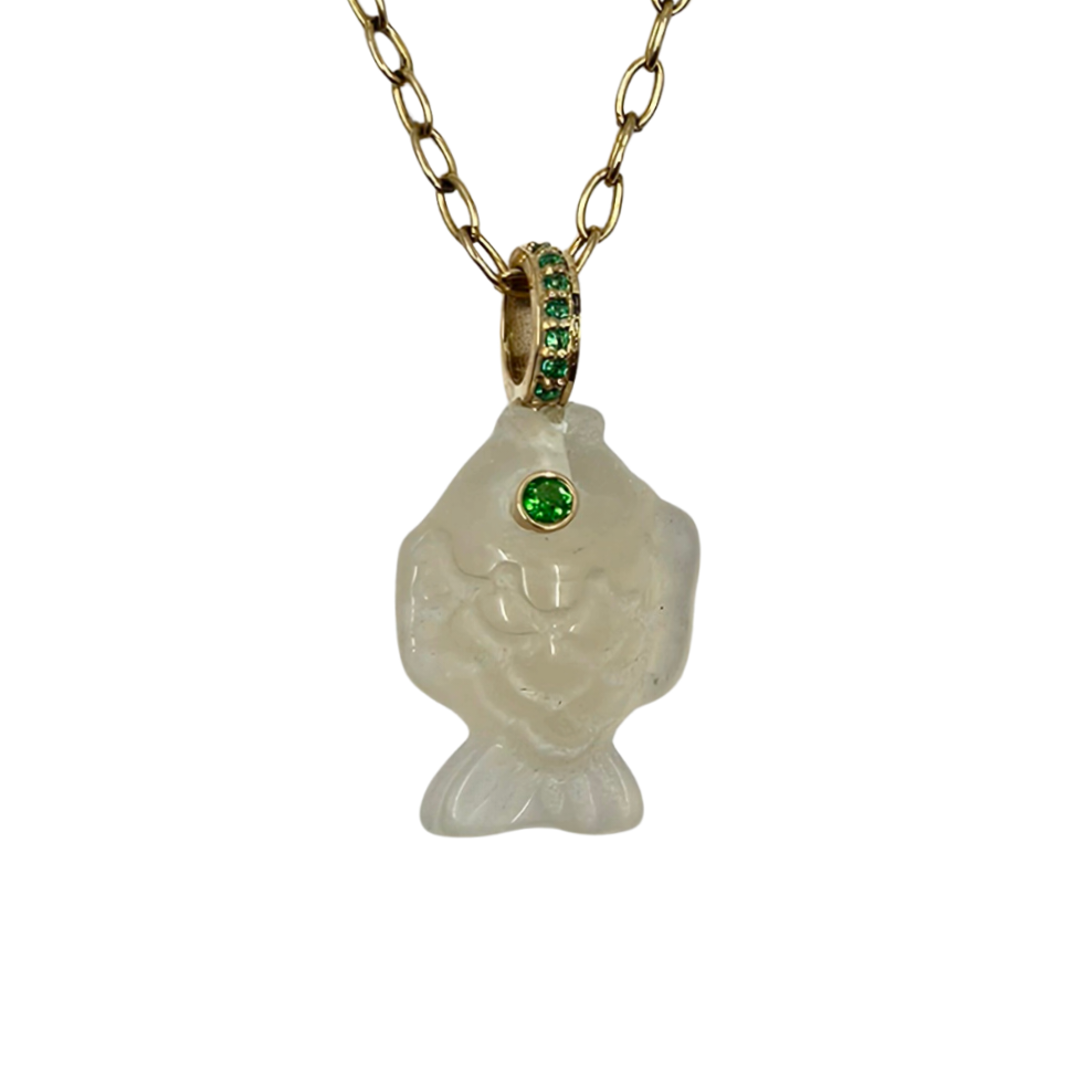 Flourite Fish Charm