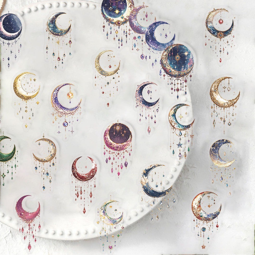 Thumbnail: 50PCS Transparent Cartoon Dreamy Galaxy Sticker Pack - Waterproof Clear PET for 