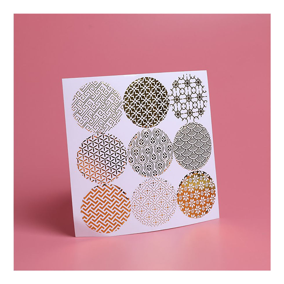 Thumbnail: 90pcs 4cm Transparent Round Gold Foil Sticker DIY Scrapbooking Invitations Seal 