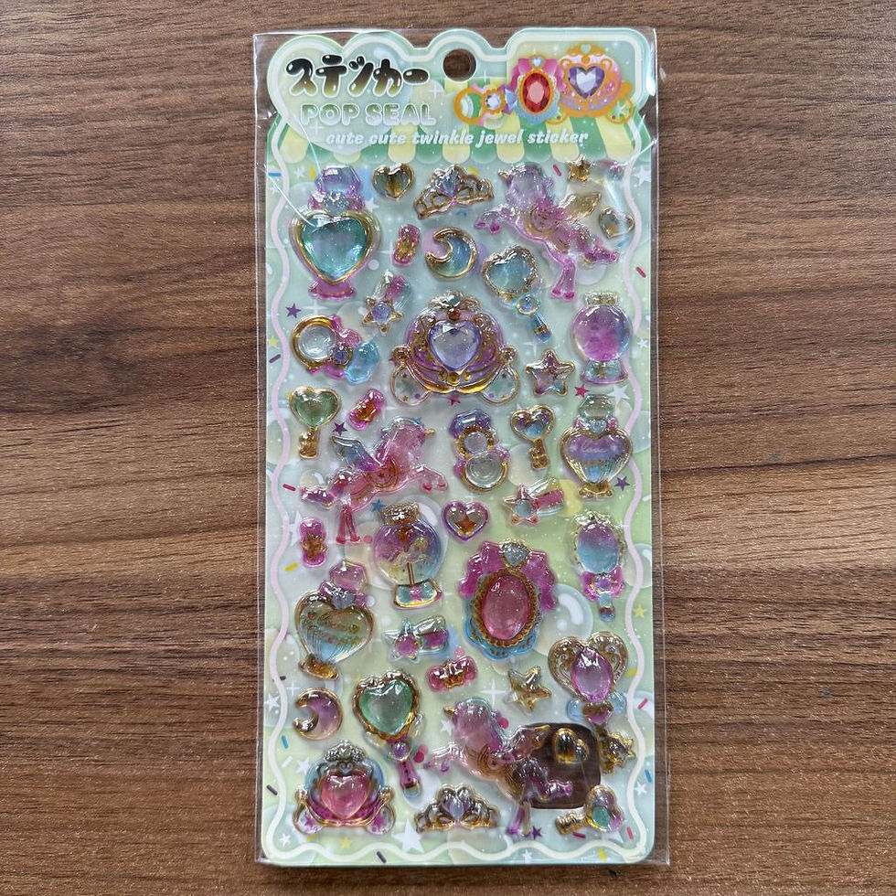 Thumbnail: 4Sheets Wand 3D Gem Stickers Twinkle Jewel Epoxy Stickers for Scrapbooking Journ