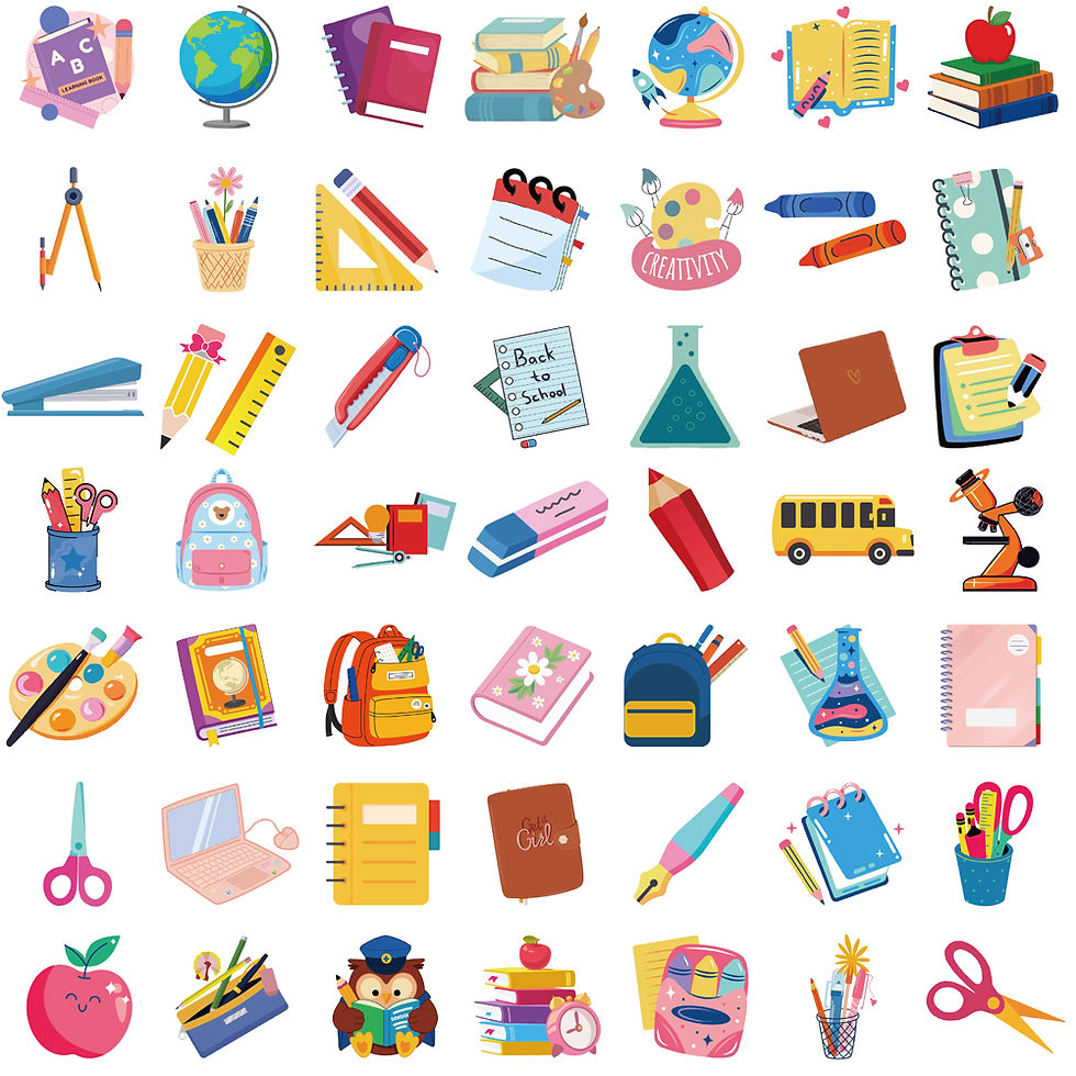 Thumbnail: 50PCS Back To School Stickers Guitar Scrapbooking Waterproof Funny Coffee Graffi