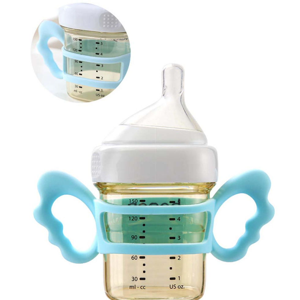 Thumbnail: Wide-Neck Square Bottle Silicone Handle Baby Bottle Accessory Hergen Angel Handl