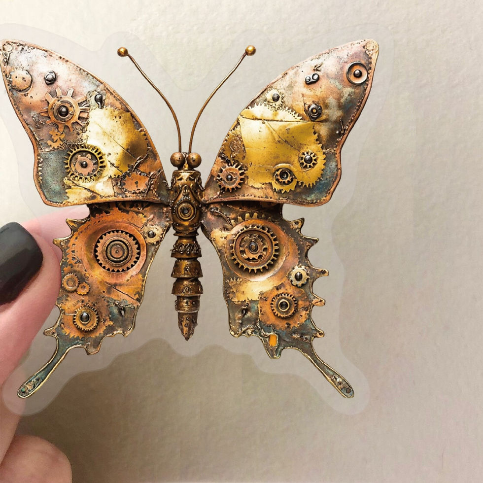 Thumbnail: 50PCS Steampunk Insects Stickers Exquisite Animal Handbooks Mobile Phone Cases L