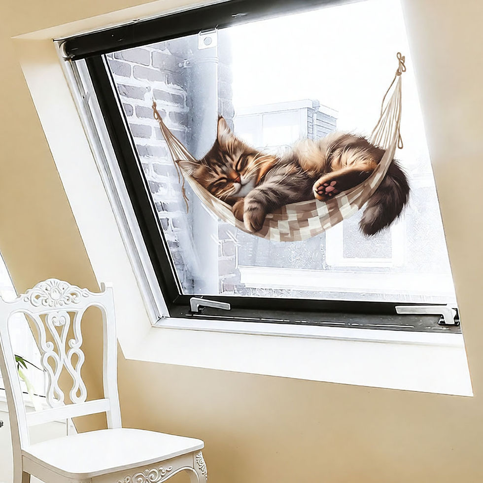 Thumbnail: Leisurely Sleeping Little Beaver Flower Cat Creative Detachable PVC Wall Sticker