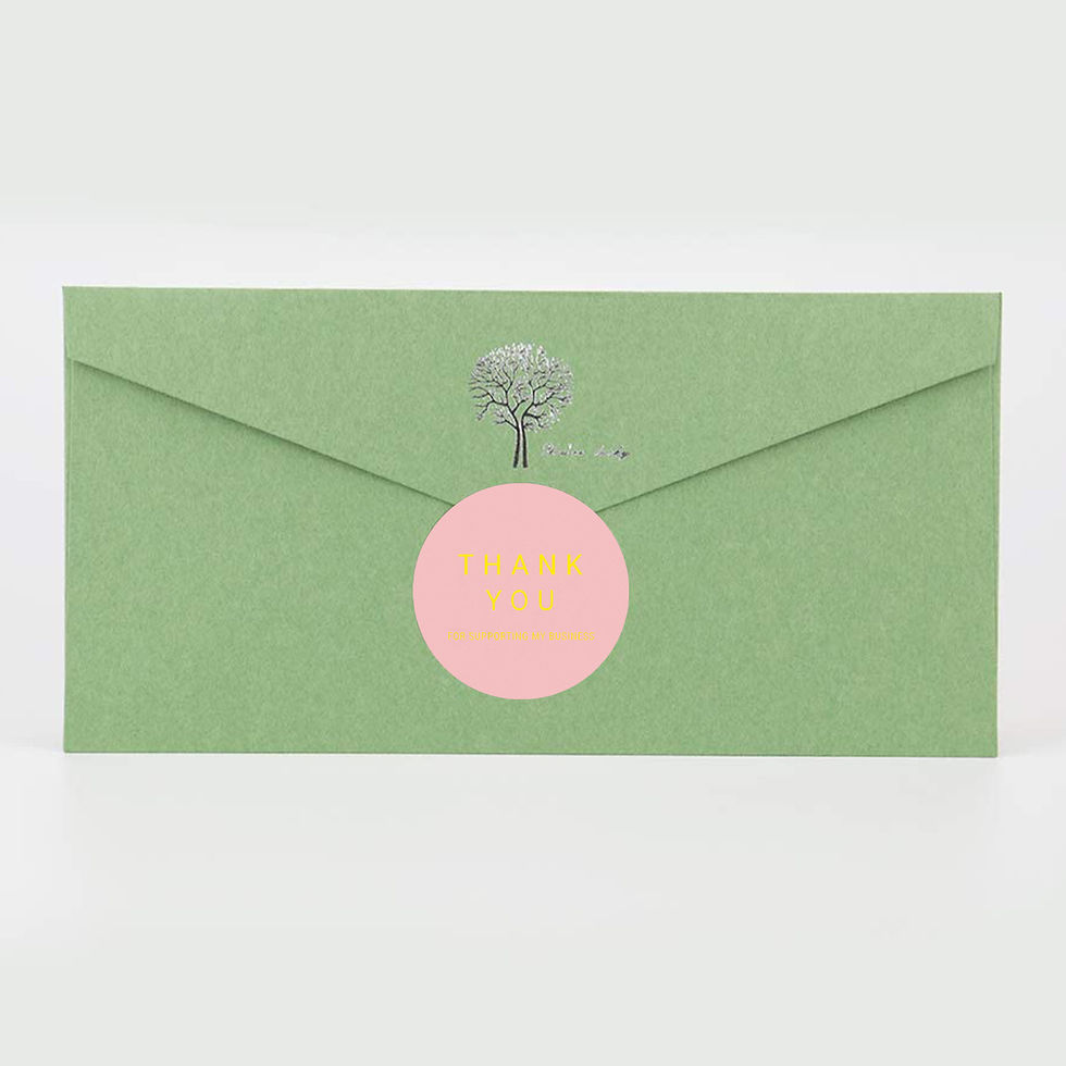Thumbnail: 100-500pcs Thank You Sticker Envelope Seal Scrapbook Sticker Pink Heart Cute Rou