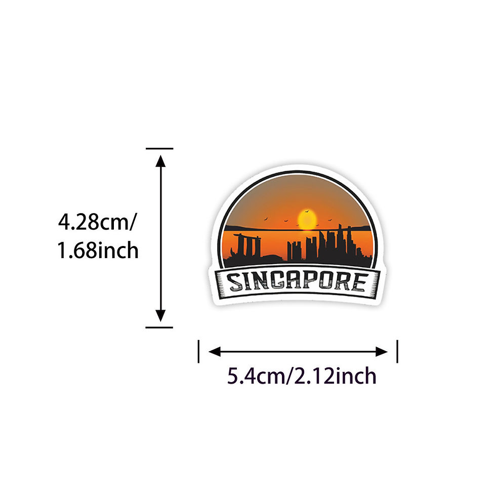 Thumbnail: 50Pcs Singapore Landmark Cartoon Waterproof Stickers Luggage Stationery DIY Deca