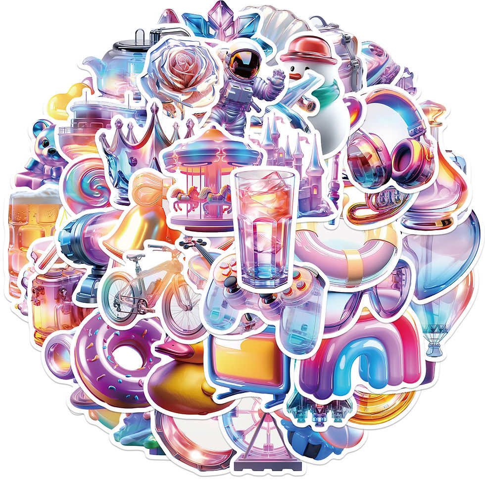 Thumbnail: 50PCS Cartoon 3D Gift Stickers DIY Diary Laptop Luggage Skateboard Aesthetic Scr