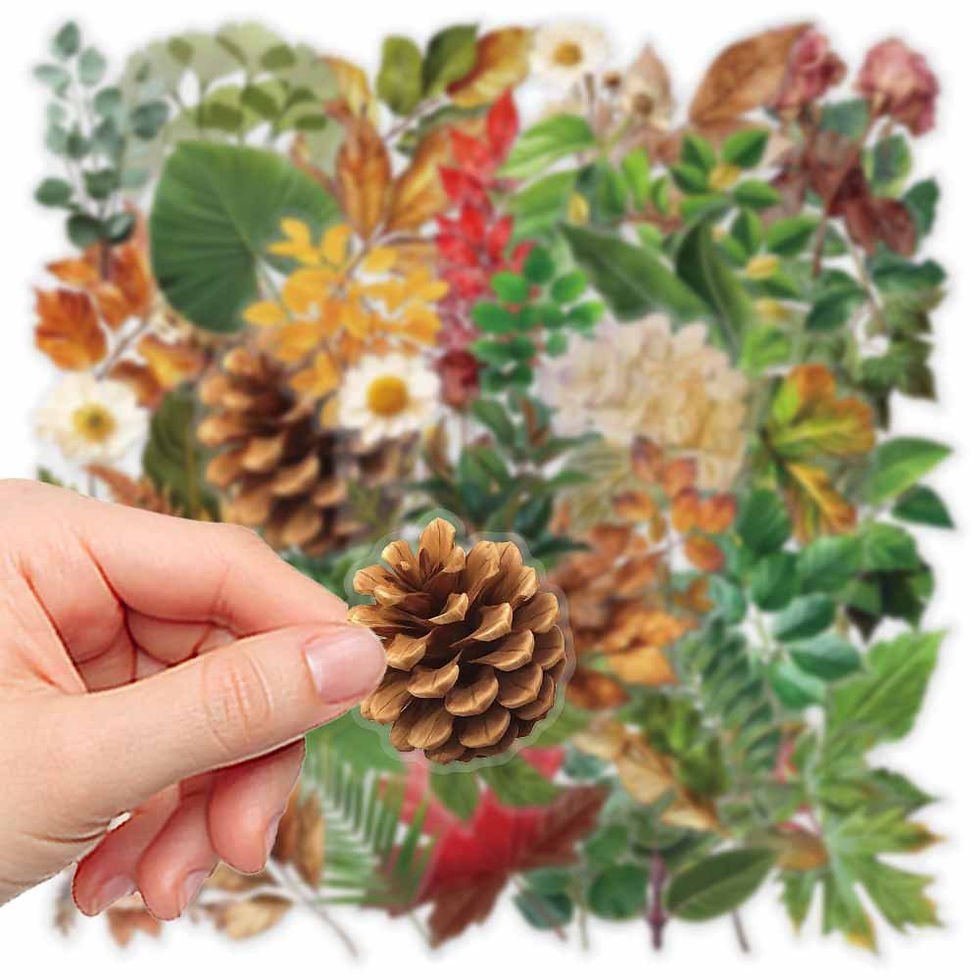Thumbnail: 50Pcs Cartoon Plant Stickers Set DIY Decor for Phone Case Journal Laptop iPad Re