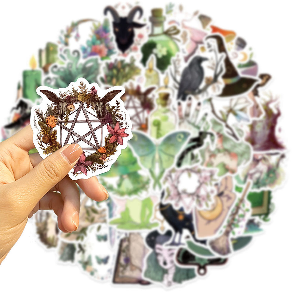 Thumbnail: 50PCS Cartoon Forest Witch Waterproof Graffiti Stickers for Helmet Bicycle Hand 