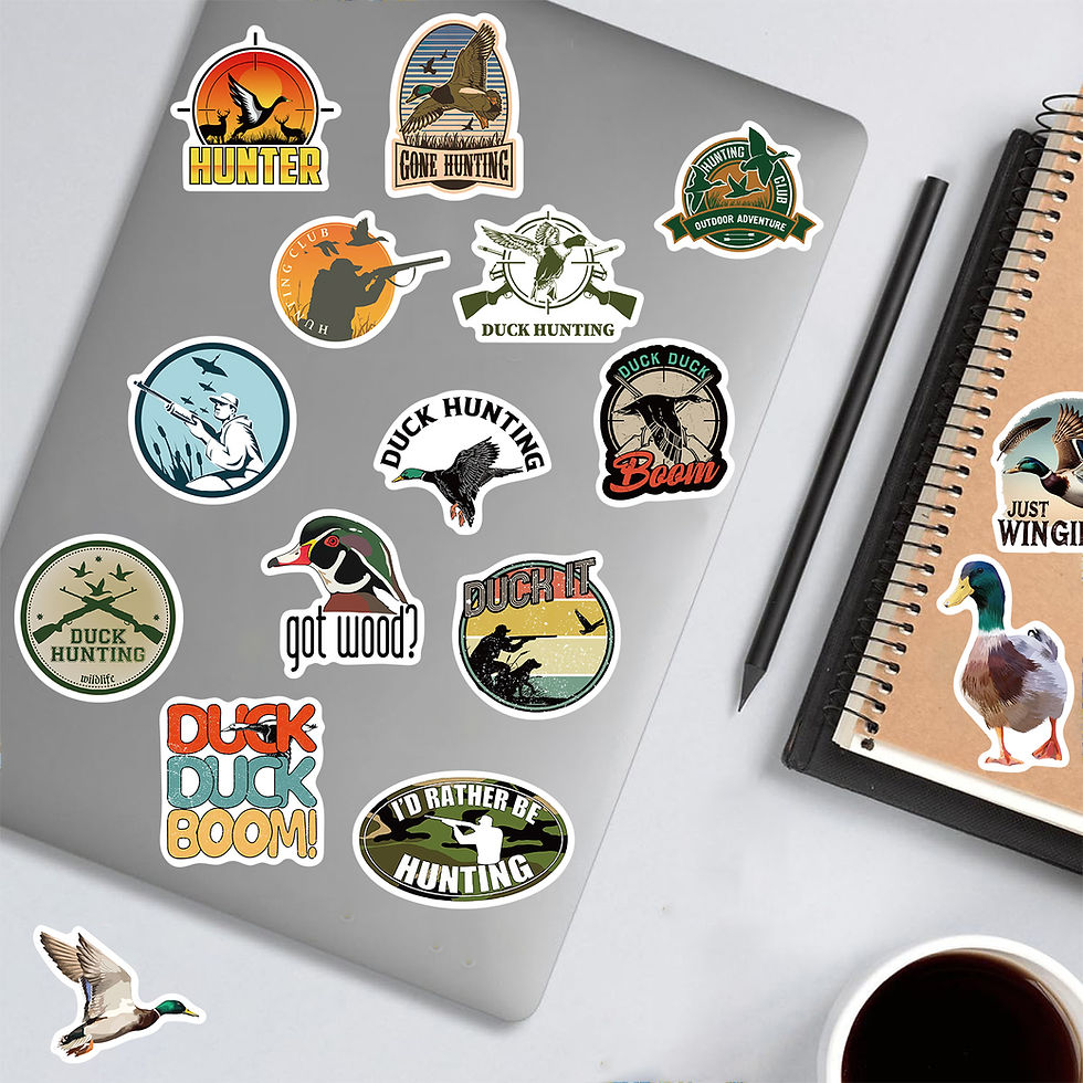 Thumbnail: 50PCS Duck Hunting Print Sticker Laptop Luggage Funny Bicycle Skateboard Retro G