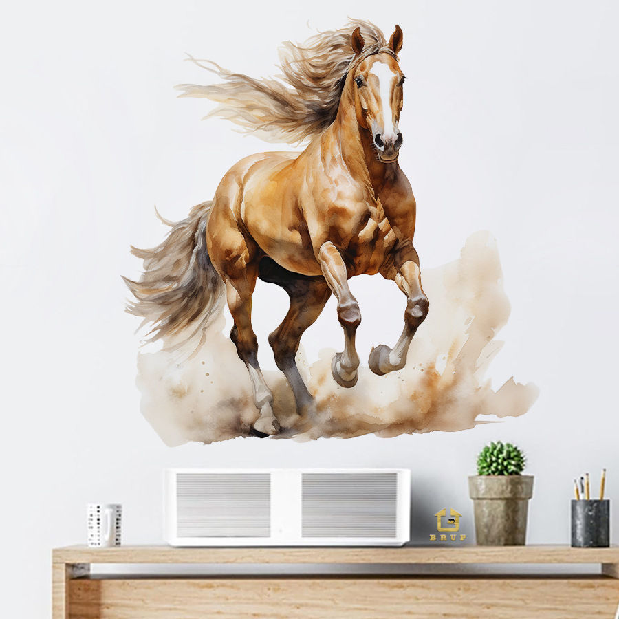 Thumbnail: Galloping Horse Wall Sticker Home Decoration Waterproof Self-adhesive Stickers B
