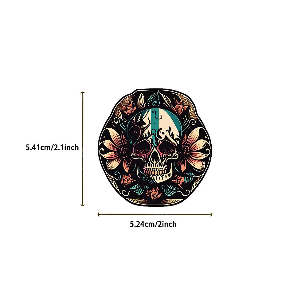 Thumbnail: 50pcs Mexican Day of the Dead Graffiti Sticker Skateboard Suitcase Guitar Kettle