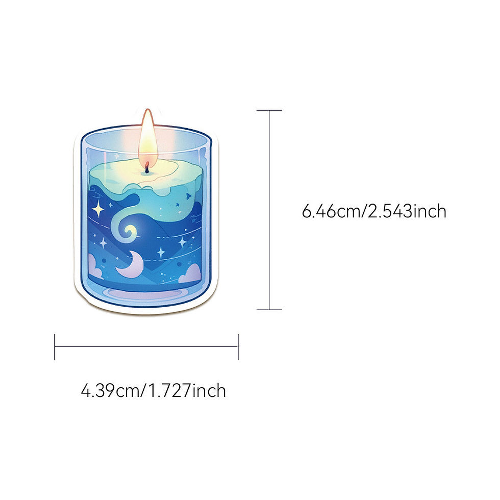 Thumbnail: 50-Piece Cozy Scented Candle Stickers - Waterproof Decor for Notebooks, Laptops,