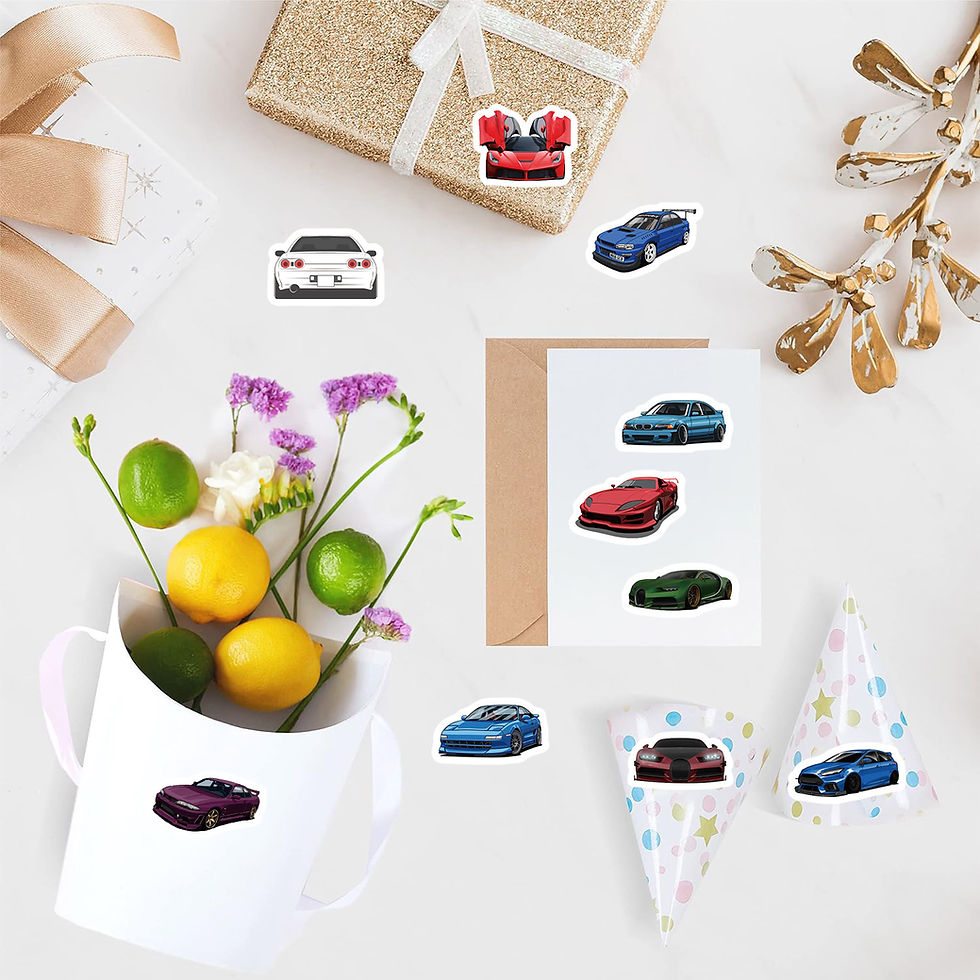 Thumbnail: 500Pcs/Roll Racing Cars Reward Stickers School Students Cartoon Encouragement St
