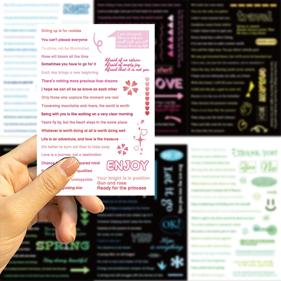 Thumbnail: 8/16/24PCS Cartoon Text Graffiti Stickers Decorative Guitar Notebook Luggage DIY