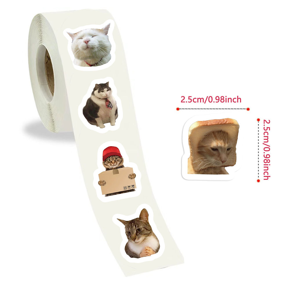 Thumbnail: 500pcs Cartoon Meme Cat Stickers For School Reward Stickers Classroom Decoration