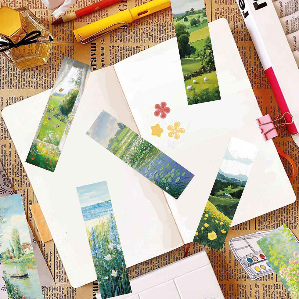 Thumbnail: 30PCS The Green Fields Of Spring Bookmark Harajuku Card Stationary Supplies Read