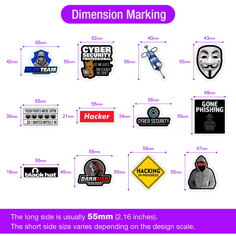 Thumbnail: Cybersecurity Hackers Network Security Engineers Stickers DIY Gift Decal for Lap