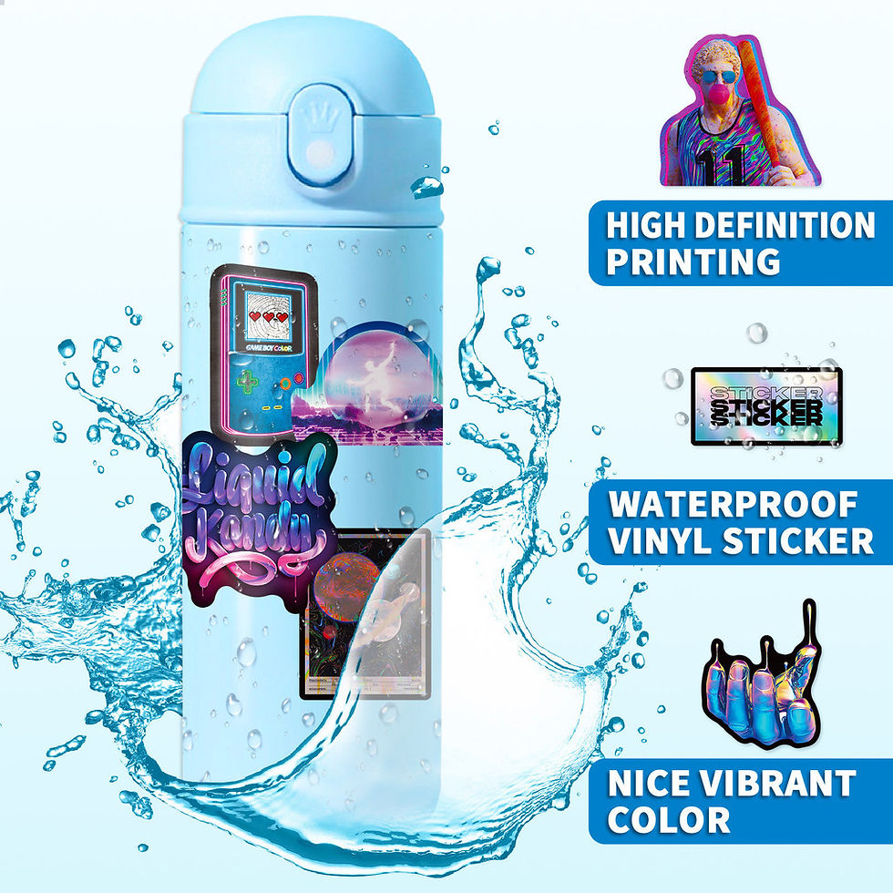 Thumbnail: 50PCS Laser Graffiti Stickers - Holographic Iridescent Punk Decor for Guitars an