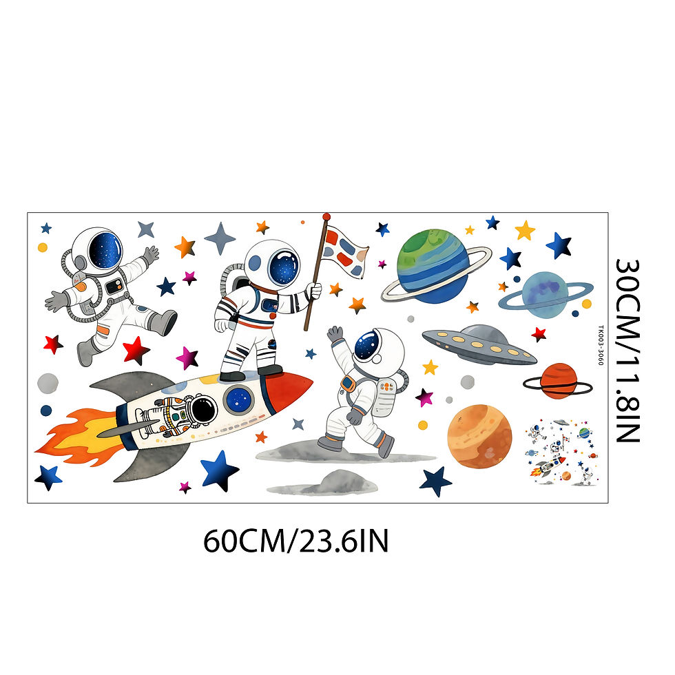 Thumbnail: Cartoon Astronaut Pilot Wall Stickers for Baby Room Kids Bedroom Decor Nursery C