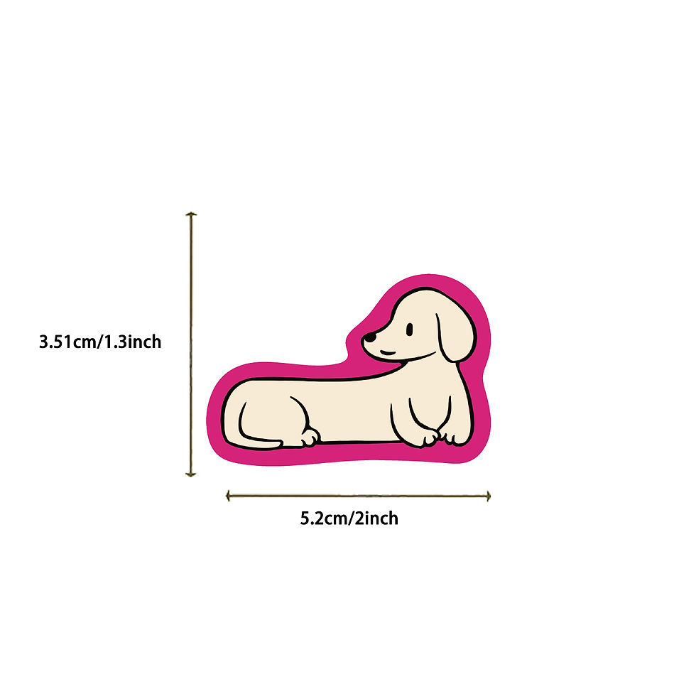 Thumbnail: 50Pcs Cartoon Dachshund Graffiti Stickers for DIY Desk Guitar Computer Refrigera