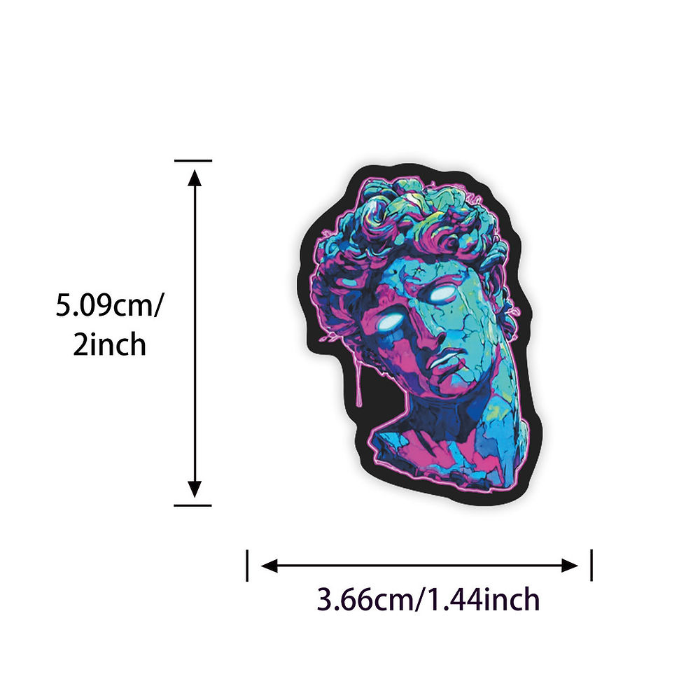 Thumbnail: 56Pcs PVC Cyberpunk Neon Creative Stickers Journal DIY Notebook Decor Stationery